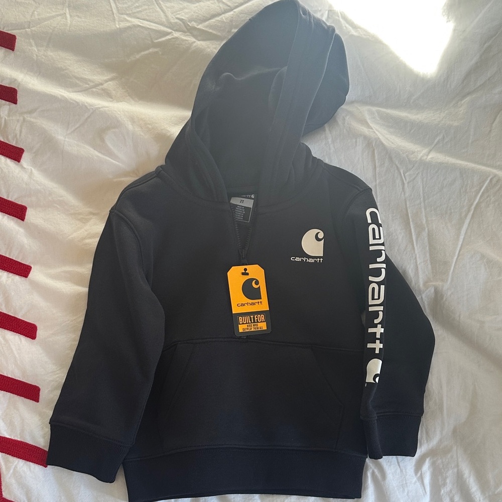 Carhartt Kids Navy Hoodie with Logo
